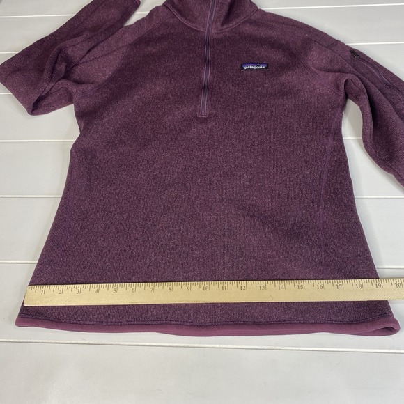Patagonia Women's Better Sweater 1/4 Zip Fleece Pullover Burgundy Purple Size S - Picture 11 of 16